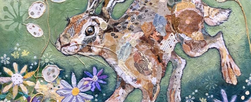 Hare Original Art Collage