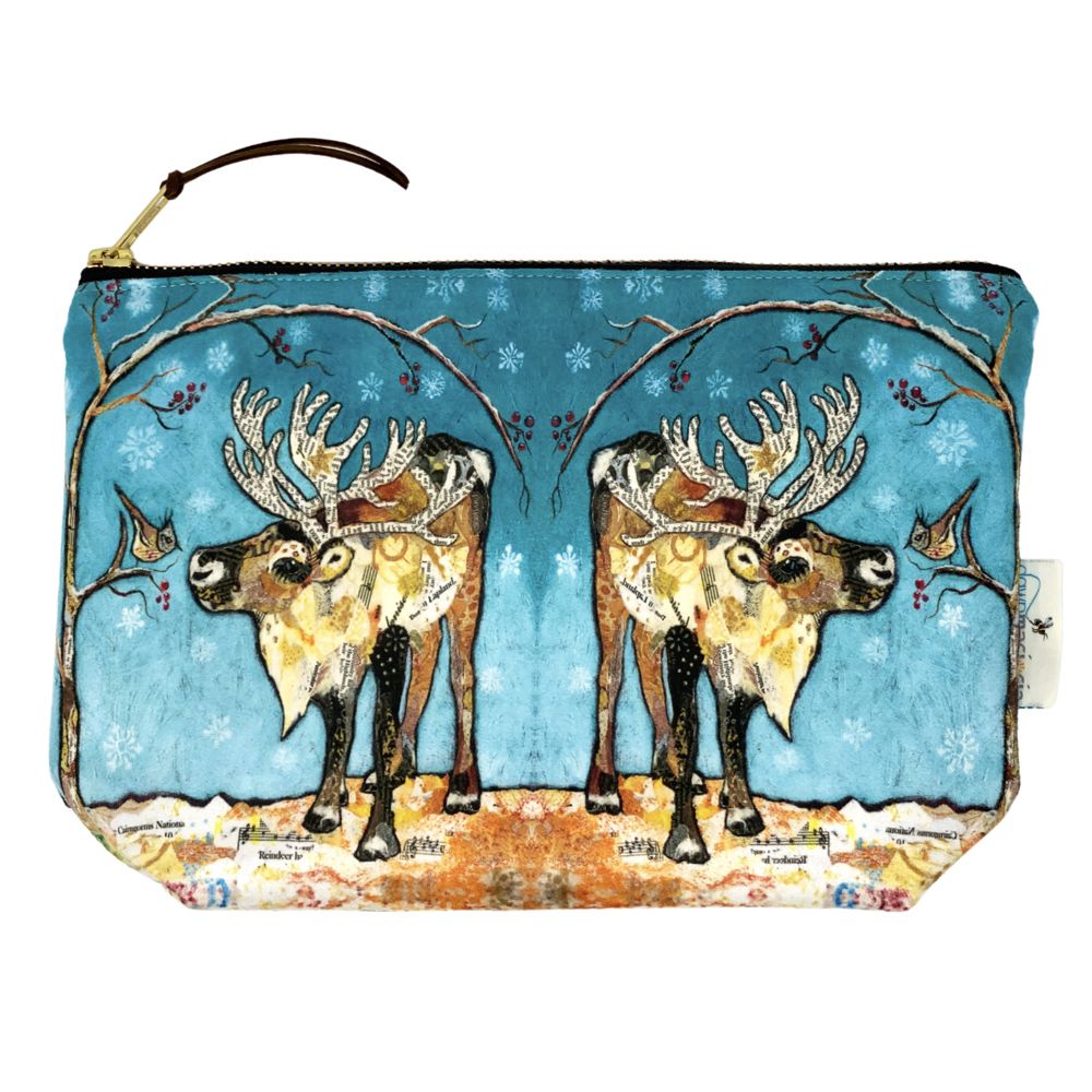 Reindeer & Bird Make-up Bag
