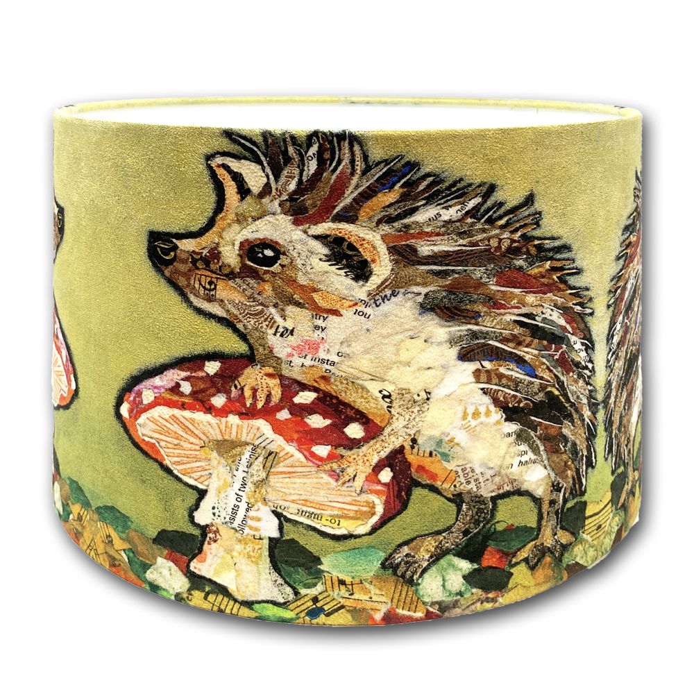Hedgehog & Toadstool Lampshade - 30cms