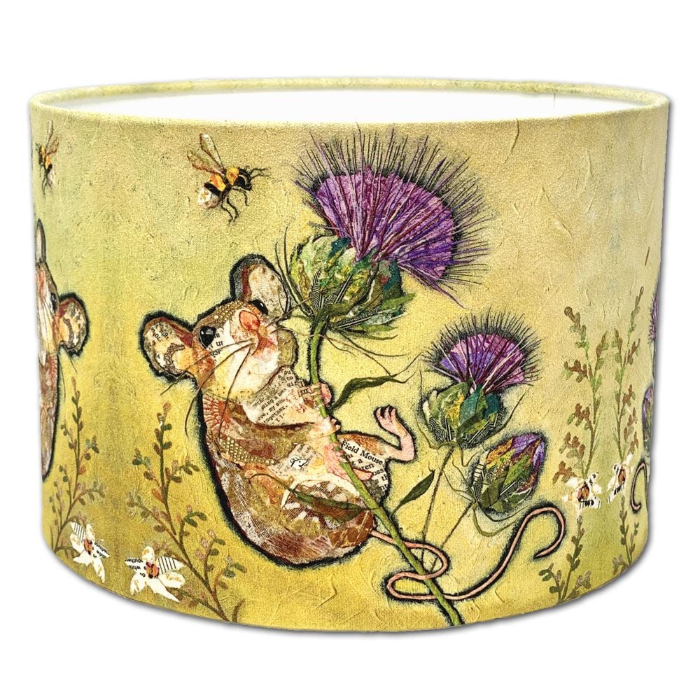 Mouse Climbing Thistle - Drum Lampshade