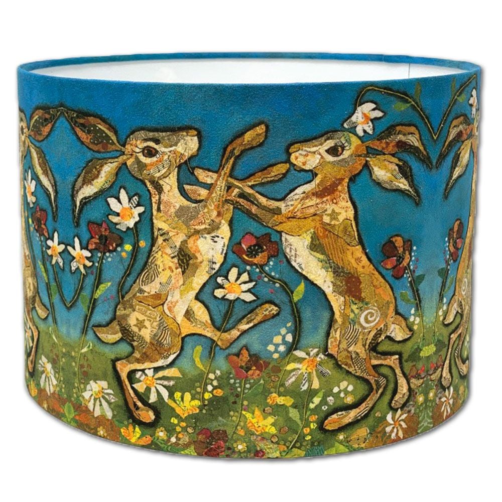 Hare Waltz - Boxing Hares Lampshade