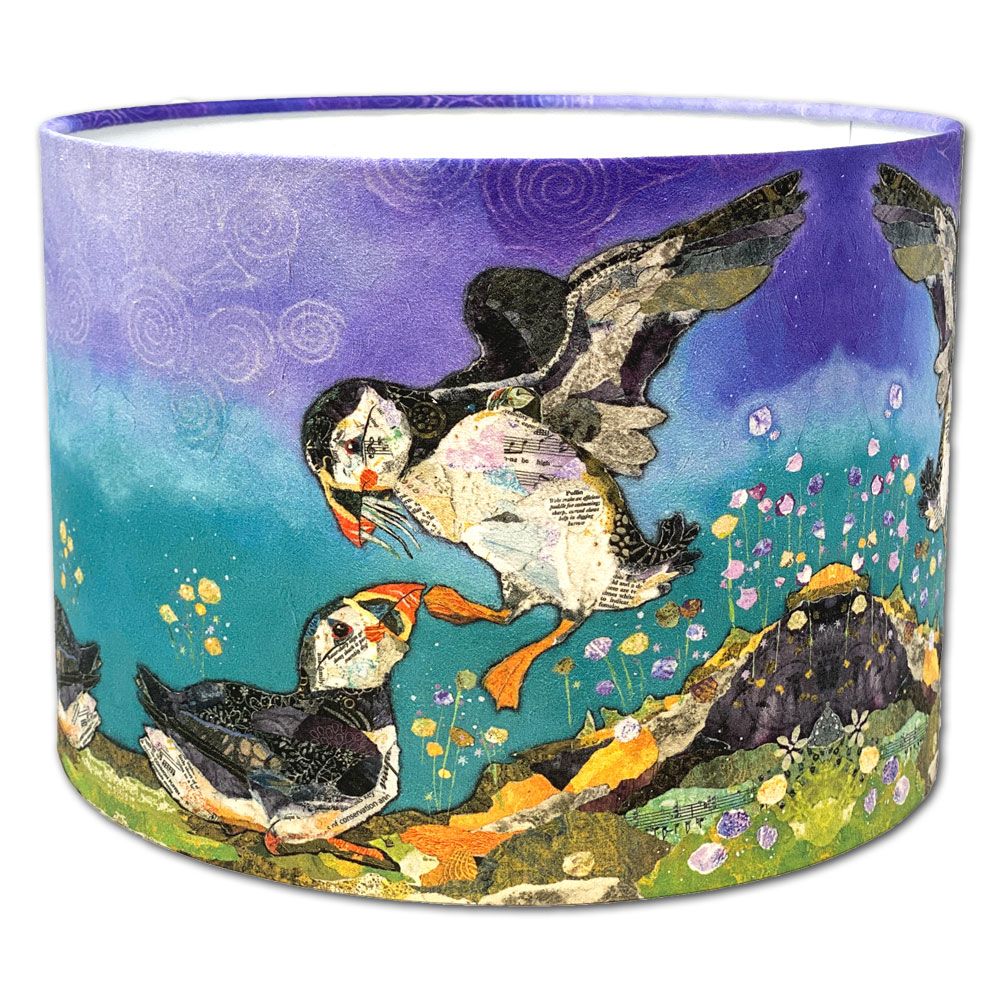 Love on the Rocks - Puffin Bird Lampshade