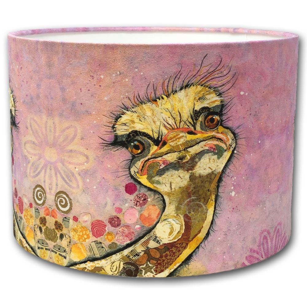 Chick Flick Ostrich - Drum Lampshade