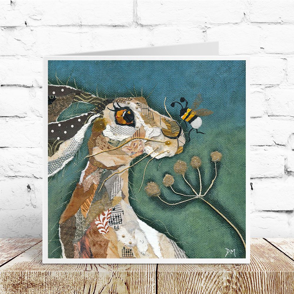 Nosey - Hare & Bee Card