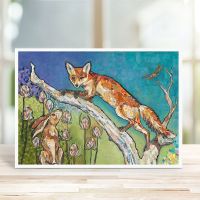 Aesop's Garden - Fox & Hare Card