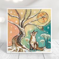 Moonlit Meeting - Fox Card