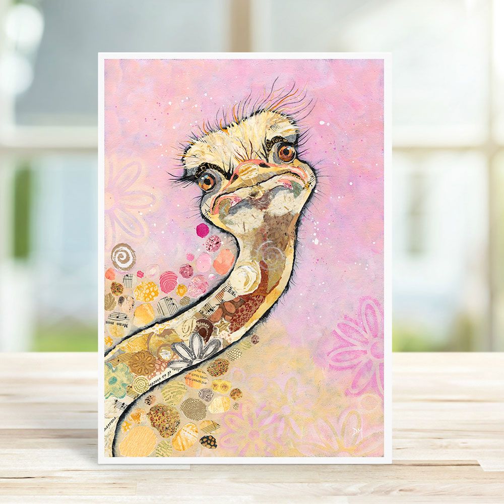 Chick Flick - Ostrich Card