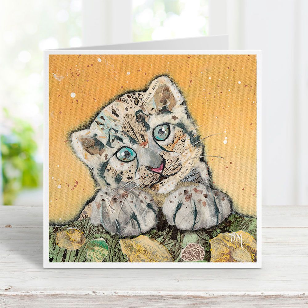 Snow Leopard Cub Card