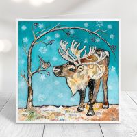 Reindeer & Bird - Card