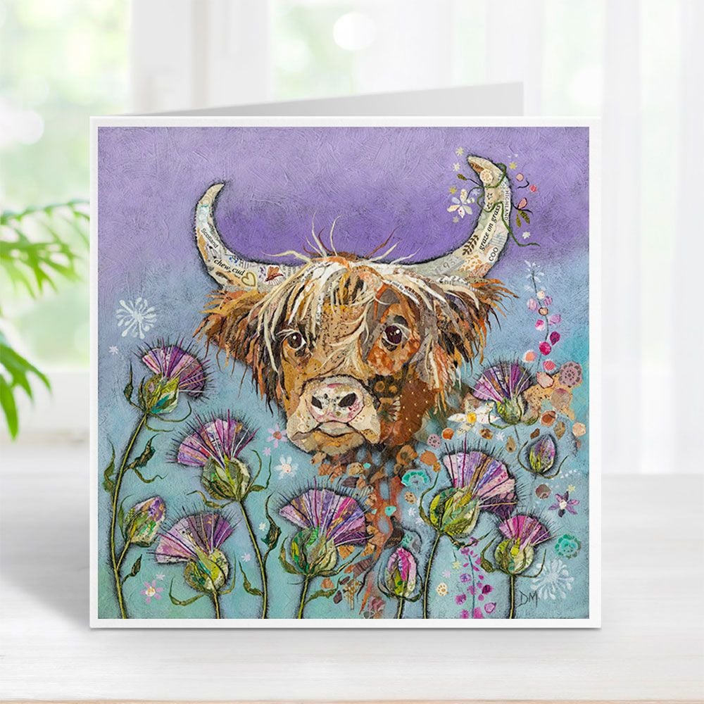 Thistle Coo - Highland Cow Card