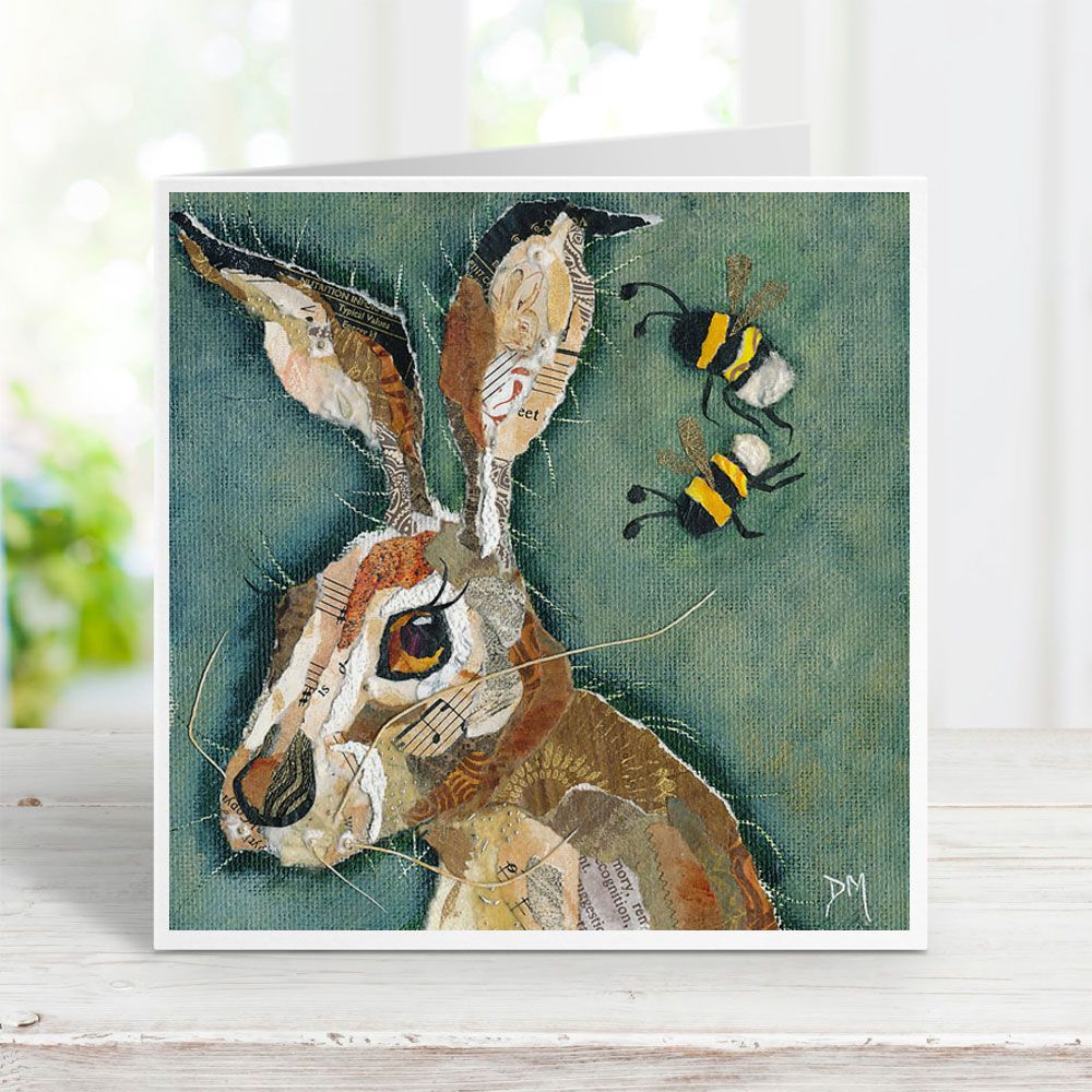 Buzz Off - Hare & Bees Card