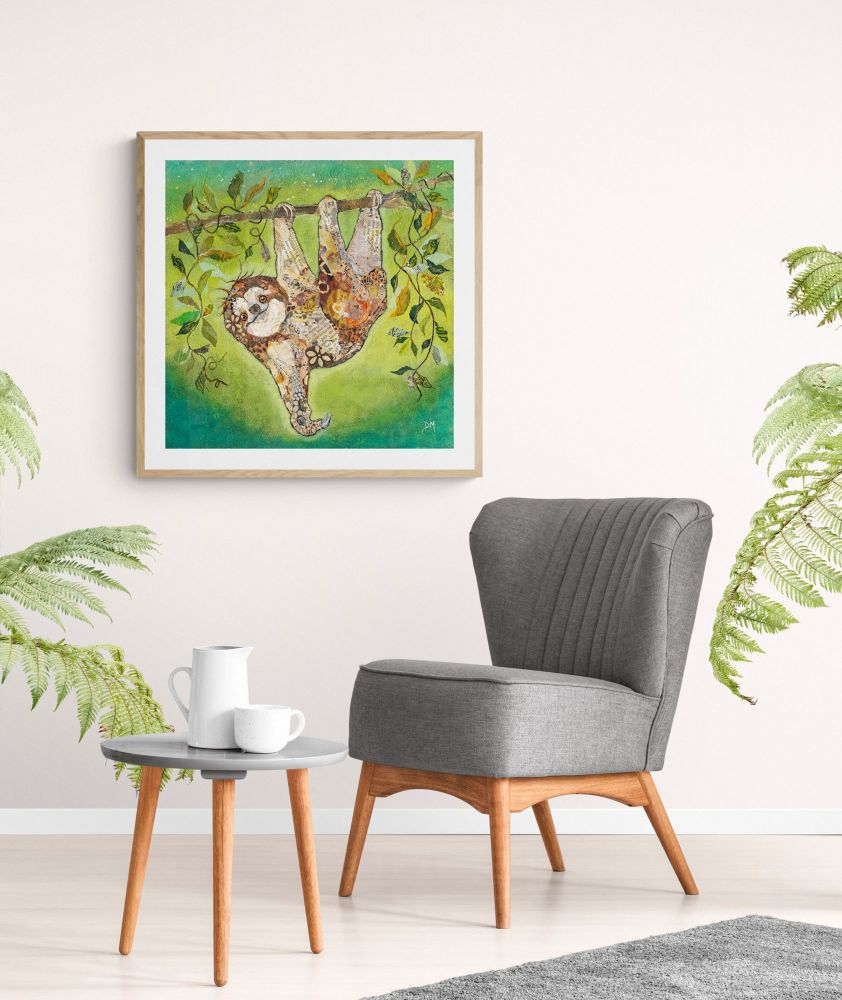 Hang in There- Sloth Wall Print