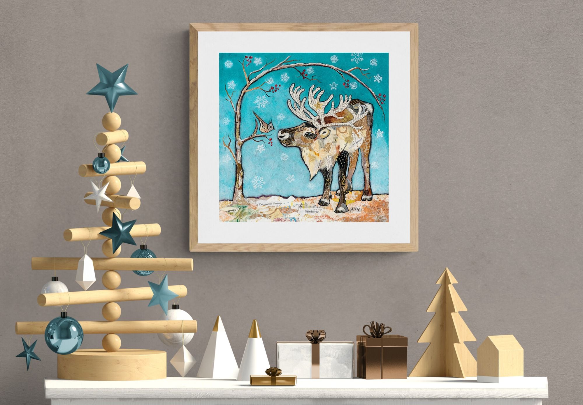 Modern_Christmas_interior_with_dresser