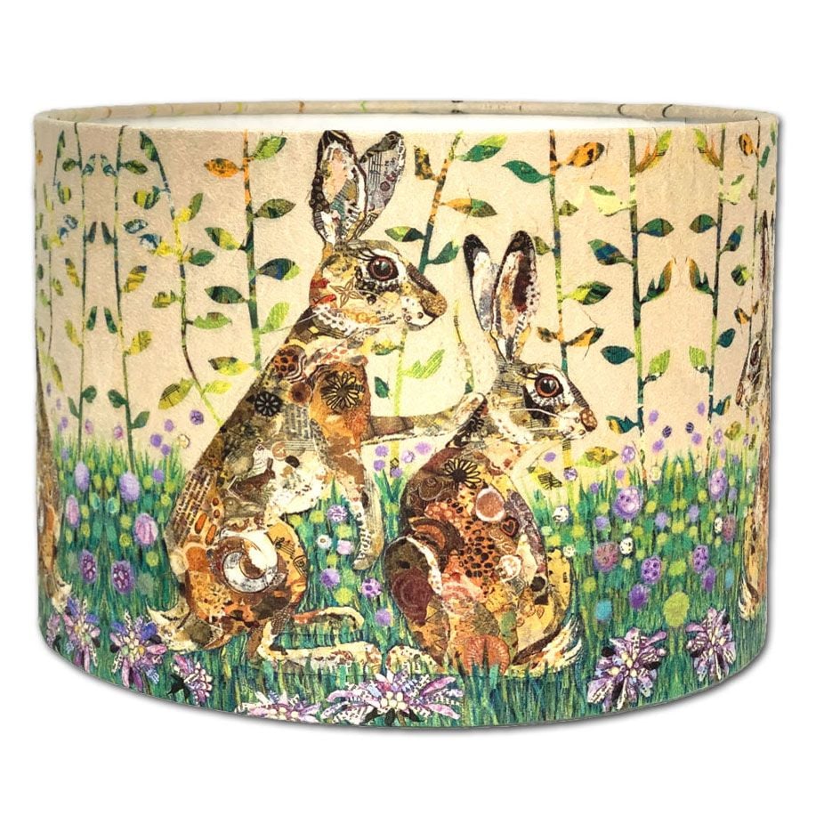 Hares on Alert - Lampshade