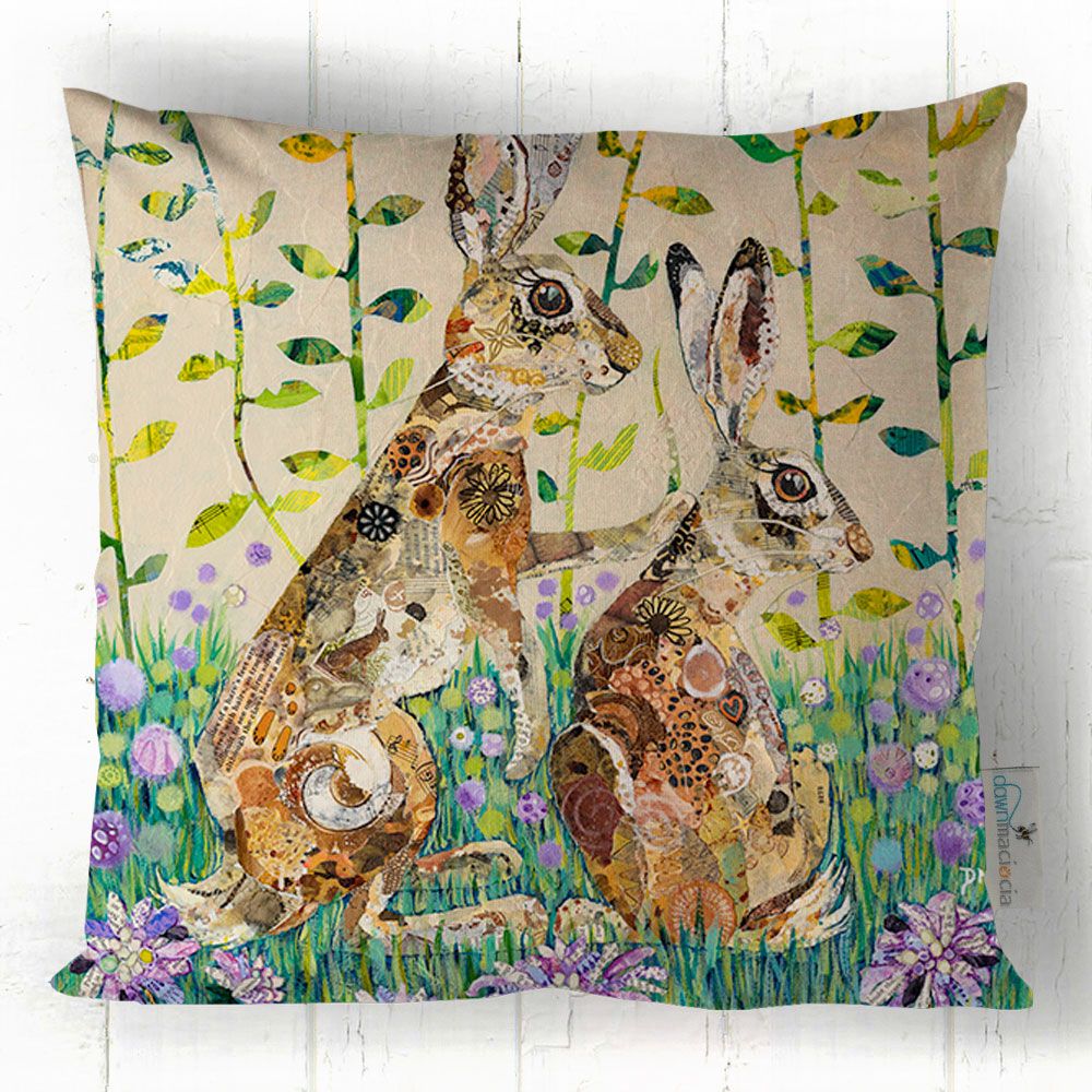 Hares on Alert - Hare Cushion