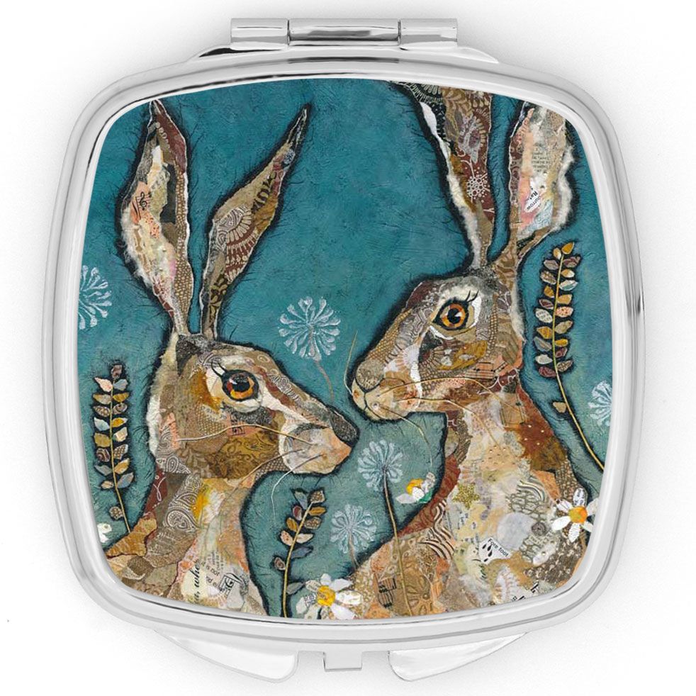 Two Hares Compact Mirror