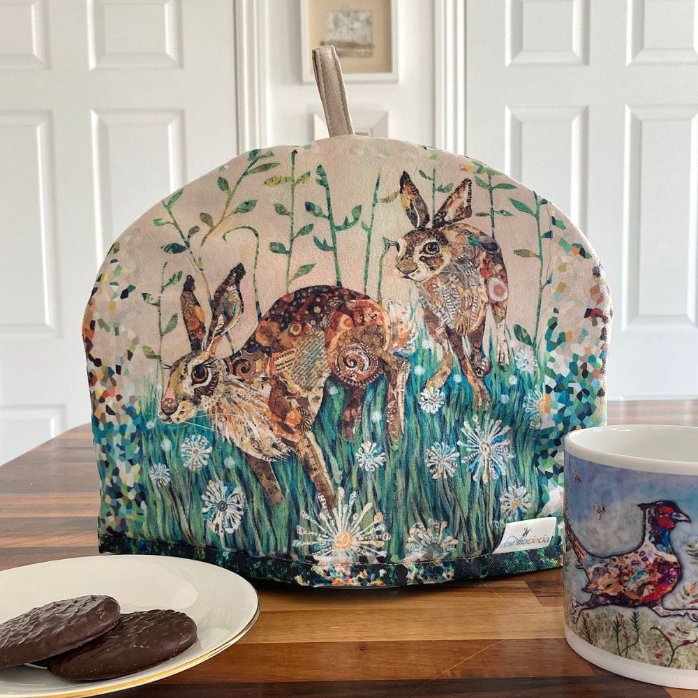 Catch Me If You Can - chasing hares - Tea Cosy