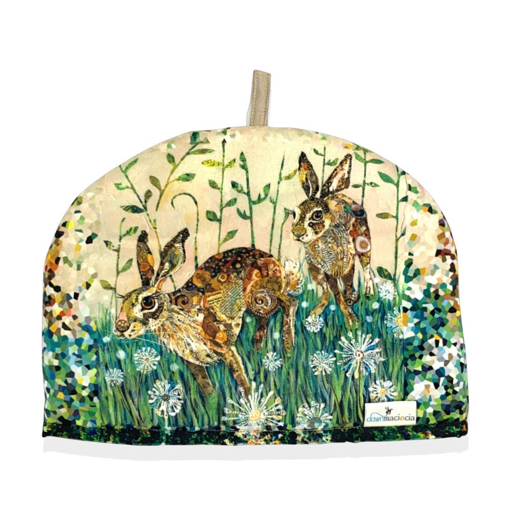 Catch Me If You Can - chasing hares - Tea Cosy