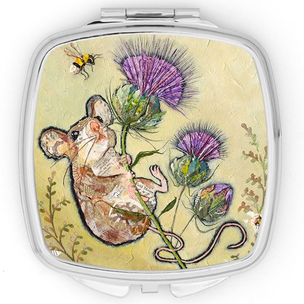 Mouse and thistle Compact Mirror