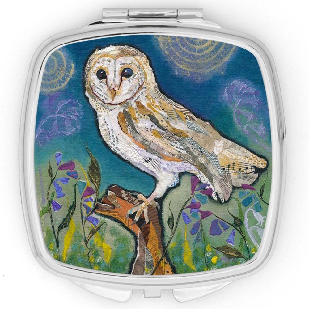Barn Owl Compact Mirror