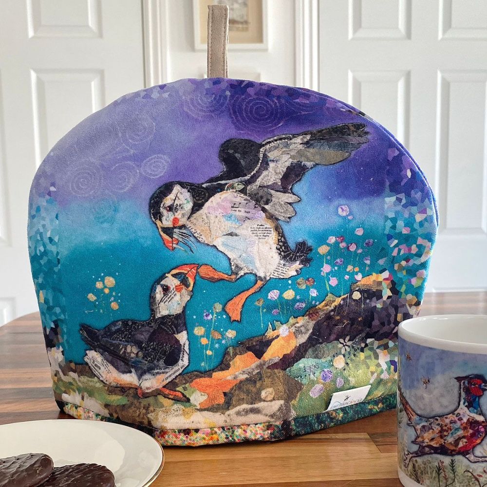 Love on the Rocks - Tea Cosy of two puffins