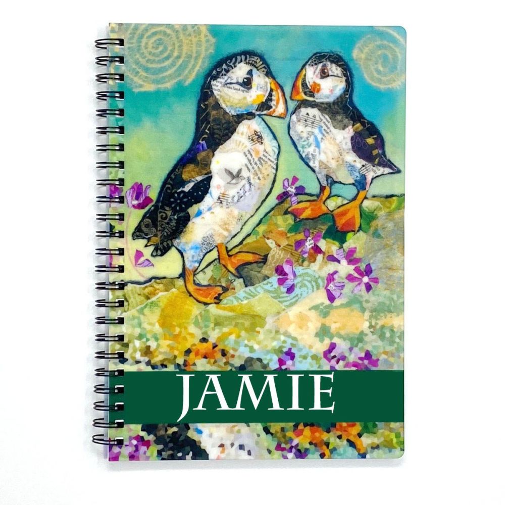 Puffin Pals A5 Wiro Notebook - personalised