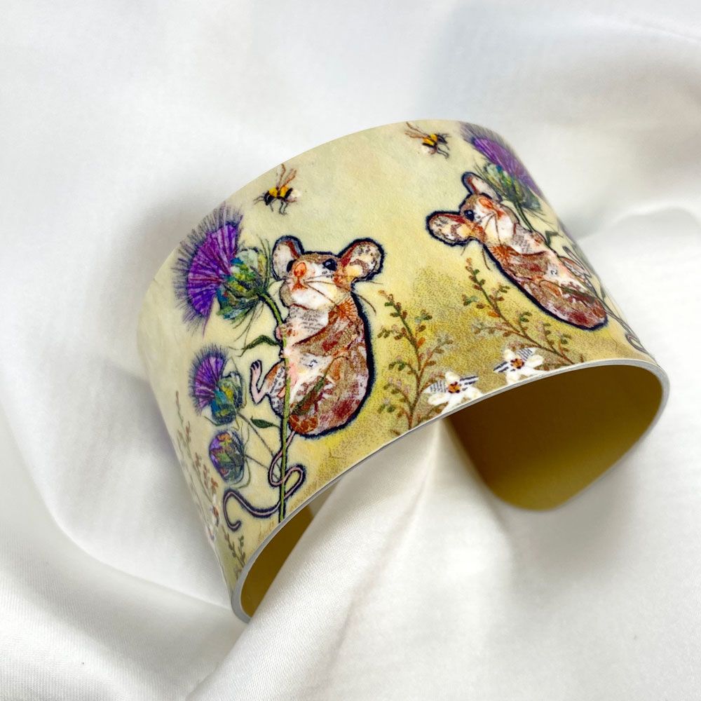 'First to the Top' Mouse Aluminium Cuff Bangle Bracelet
