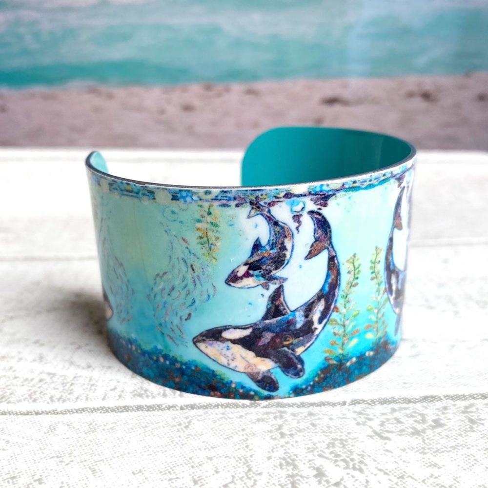 Dance with the Orca Cuff Bangle Bracelet