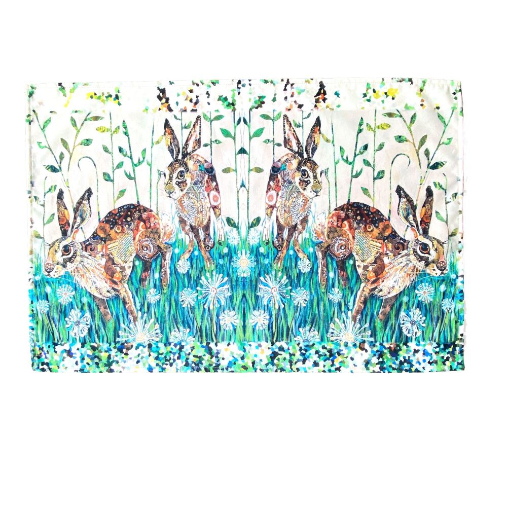 'Catch Me if You Can' Hare Tea Towel
