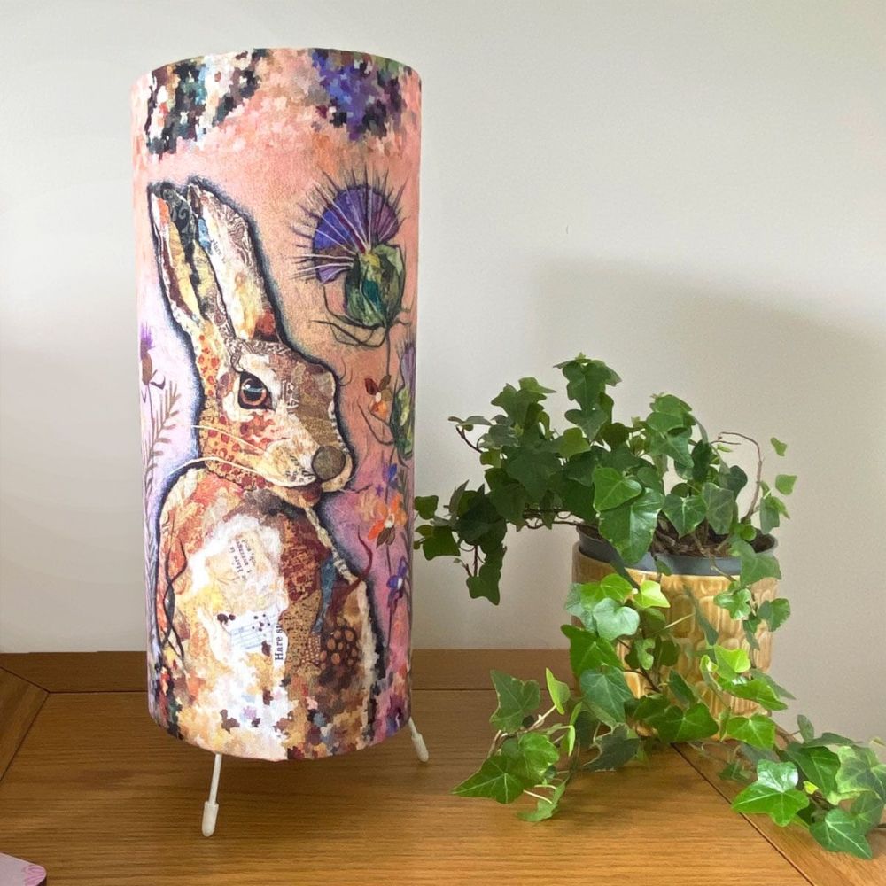 Hare & Thistle Cylinder Table Lamp