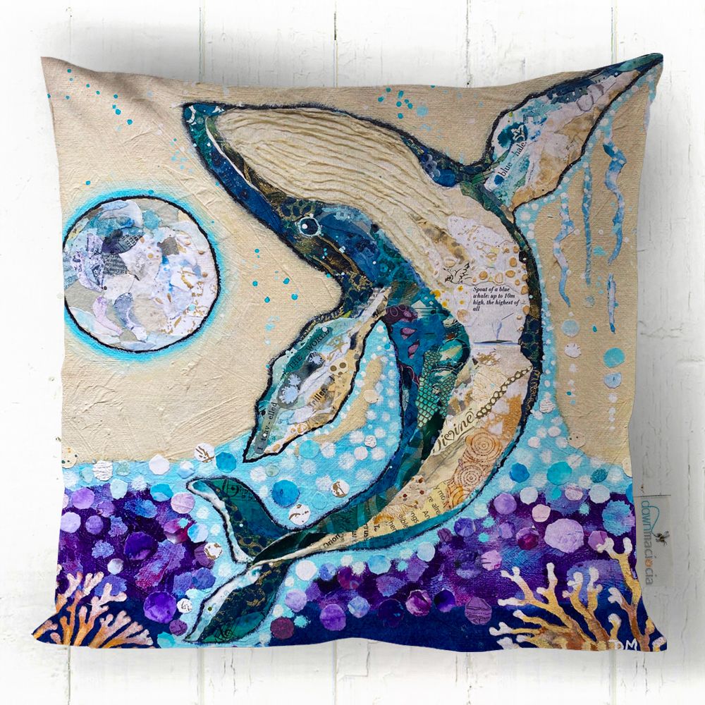 blue whale cushion