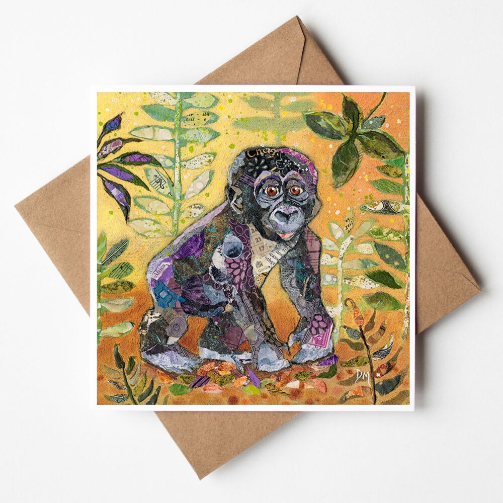 Baby Gorilla - Greetings Card