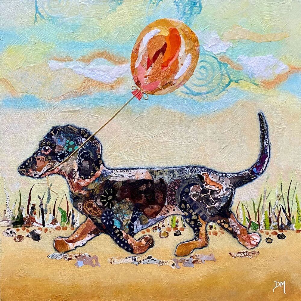 Happy Chappie Dachshund - Large Print