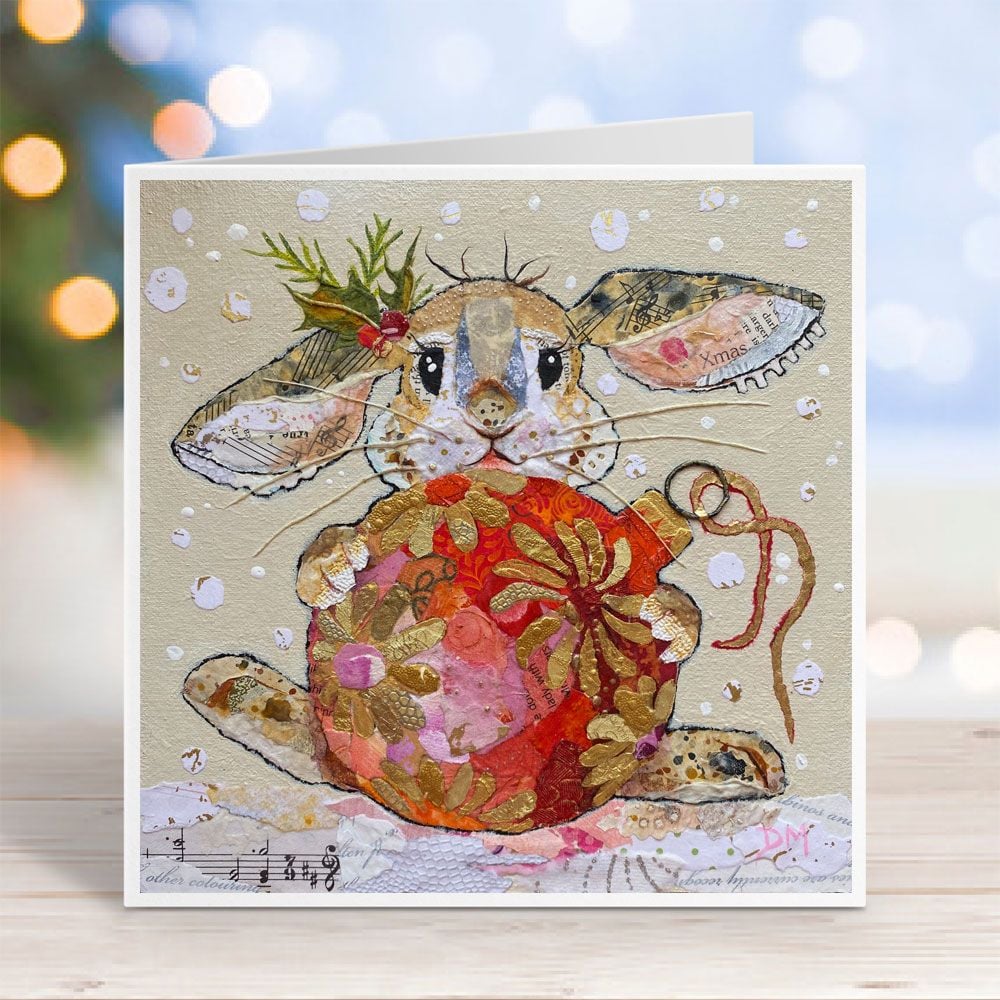 Bauble Bunny Greetings Card