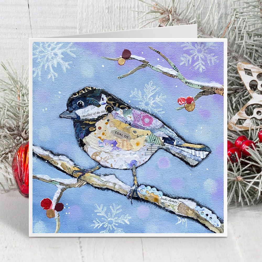 Coal Tit n Winter Greetings Card