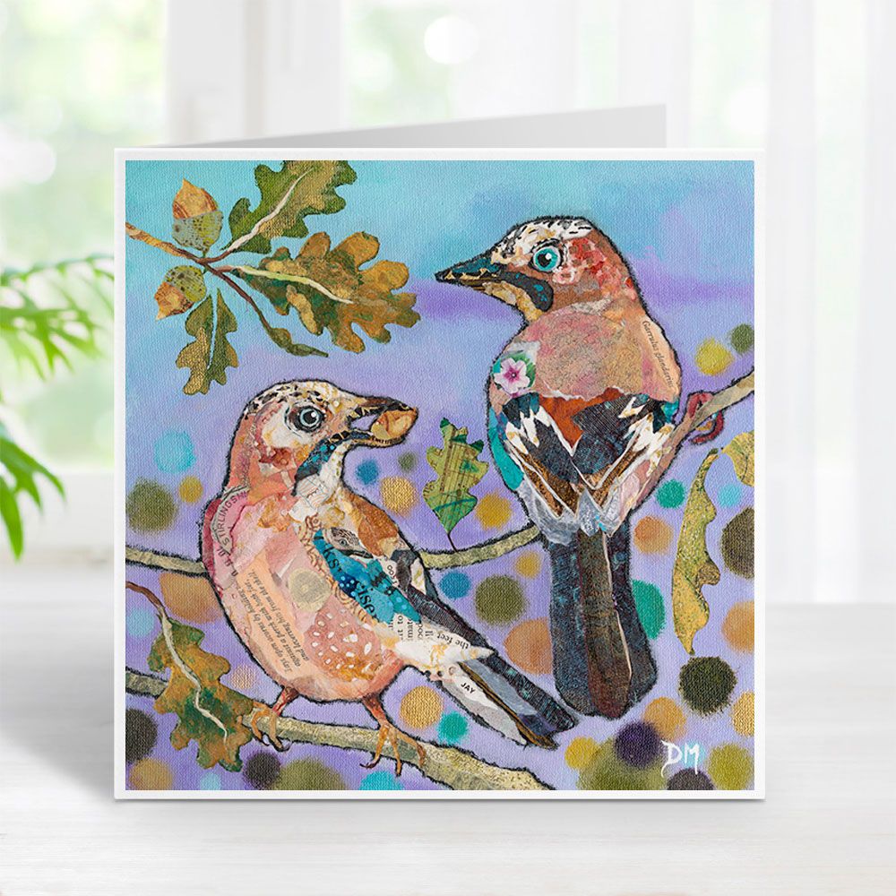 Autumn Banquet Jay Birds (NEW) - Greetings Card