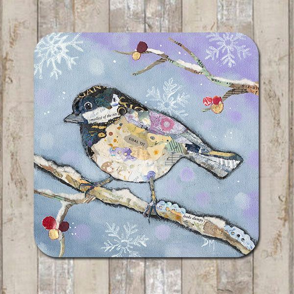 Coal Tit in Winter Coaster or Placemat