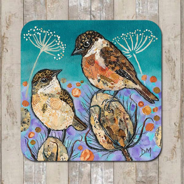 Stonechats & Teasles Coaster or Placemat