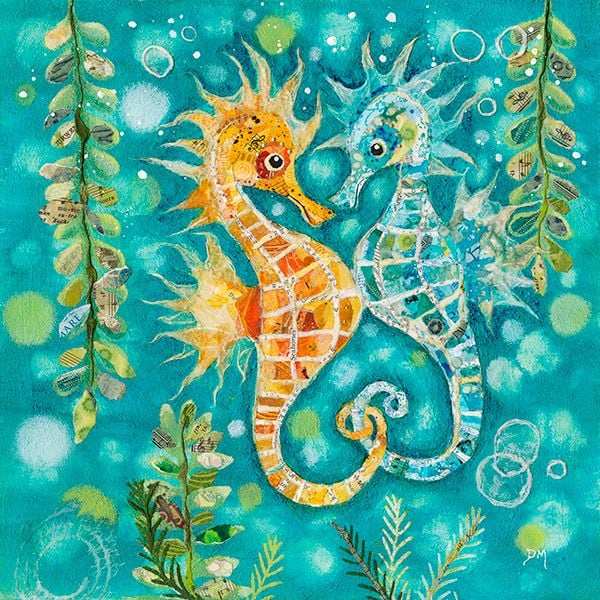 Soulmates Seahorses- Original Wall Art