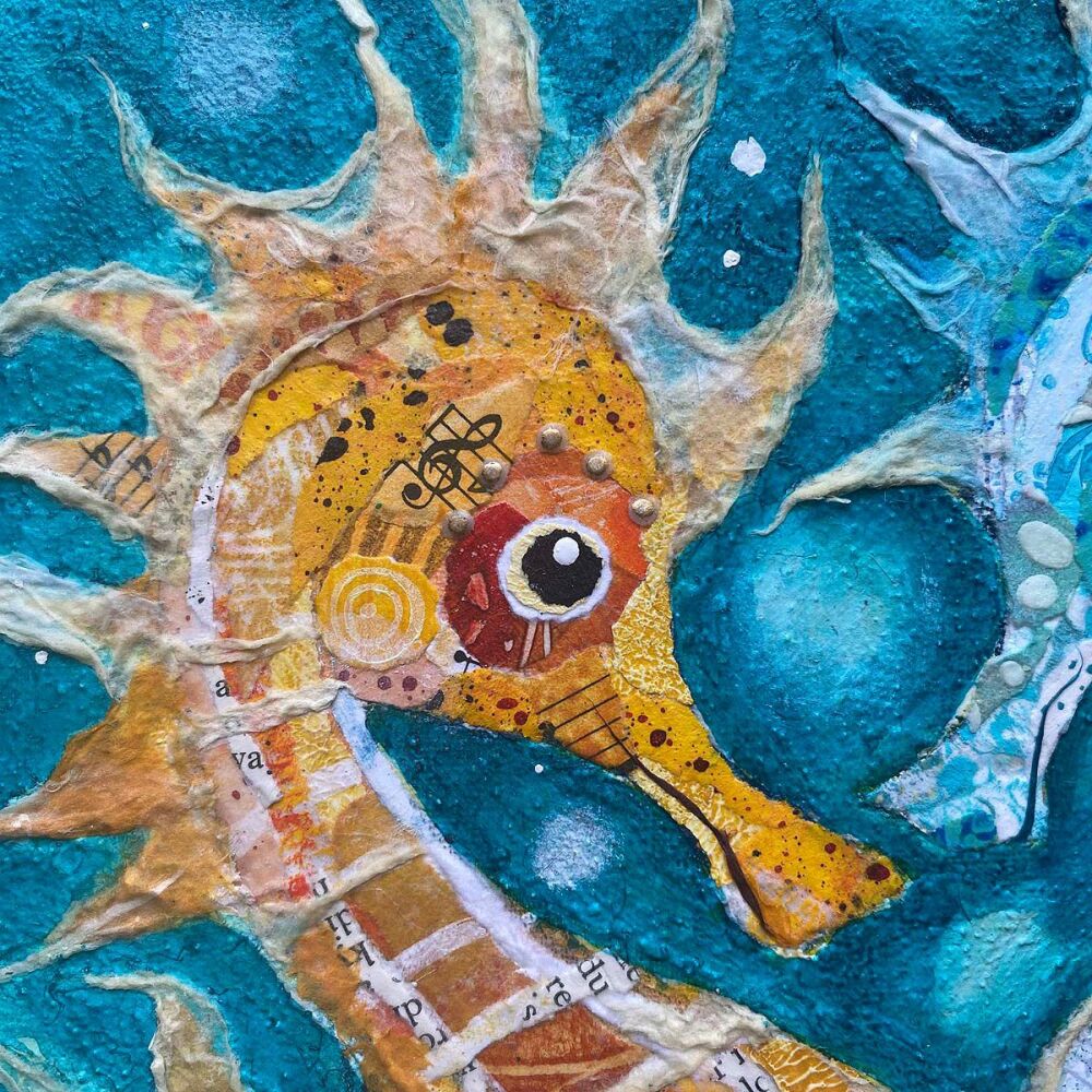 Soulmates Seahorses- Original Wall Art