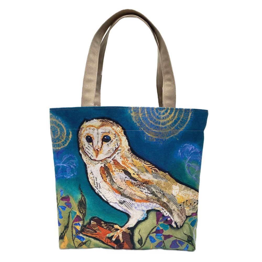 Barn Owl Tote Bag - Vegan-Suede