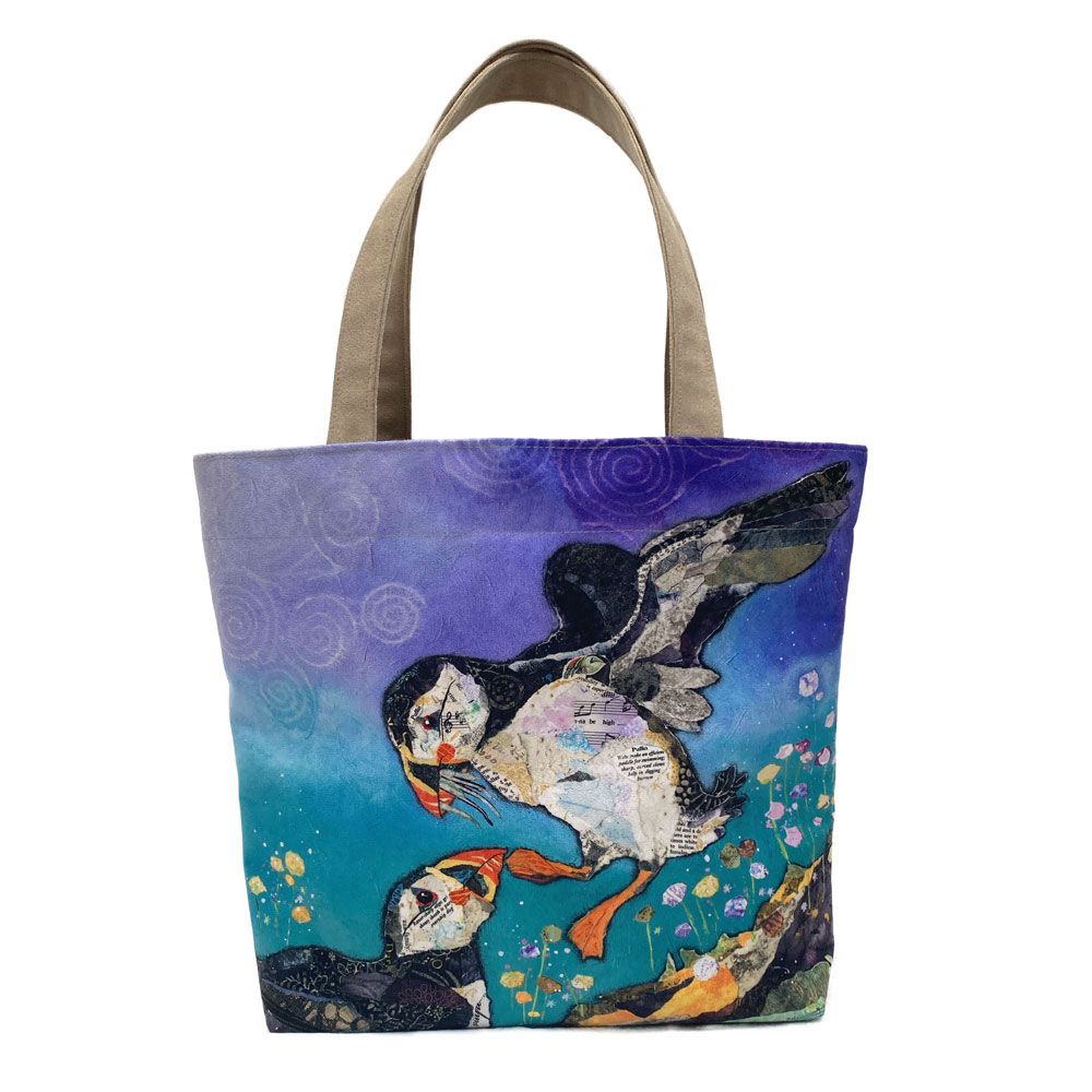Love on the Rocks Puffin Tote Bag