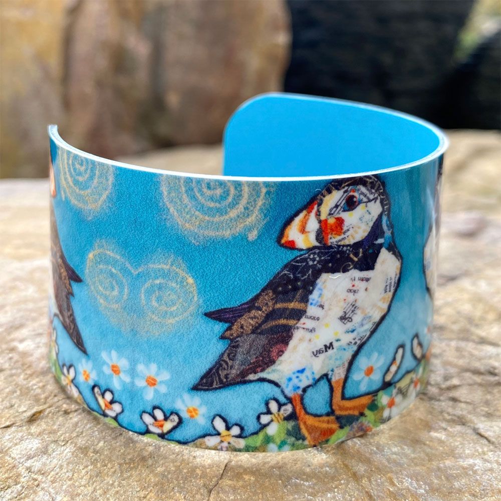 May Puffin Aluminium Cuff Bangle Bracelet