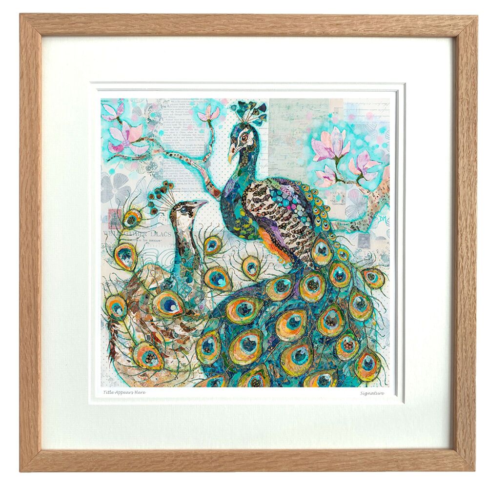 Glorious Peacocks - embellished print