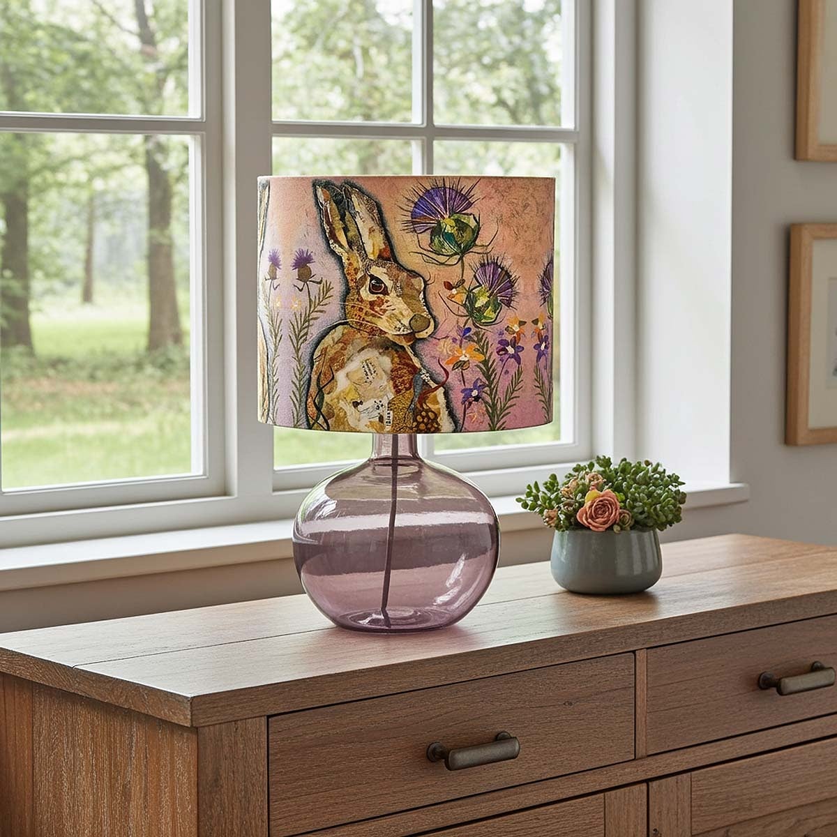 hare and thistle-lampshade-ai3