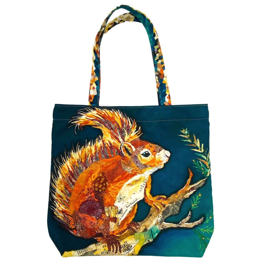 Wee Red Squirrel Tote Bag - Polycotton