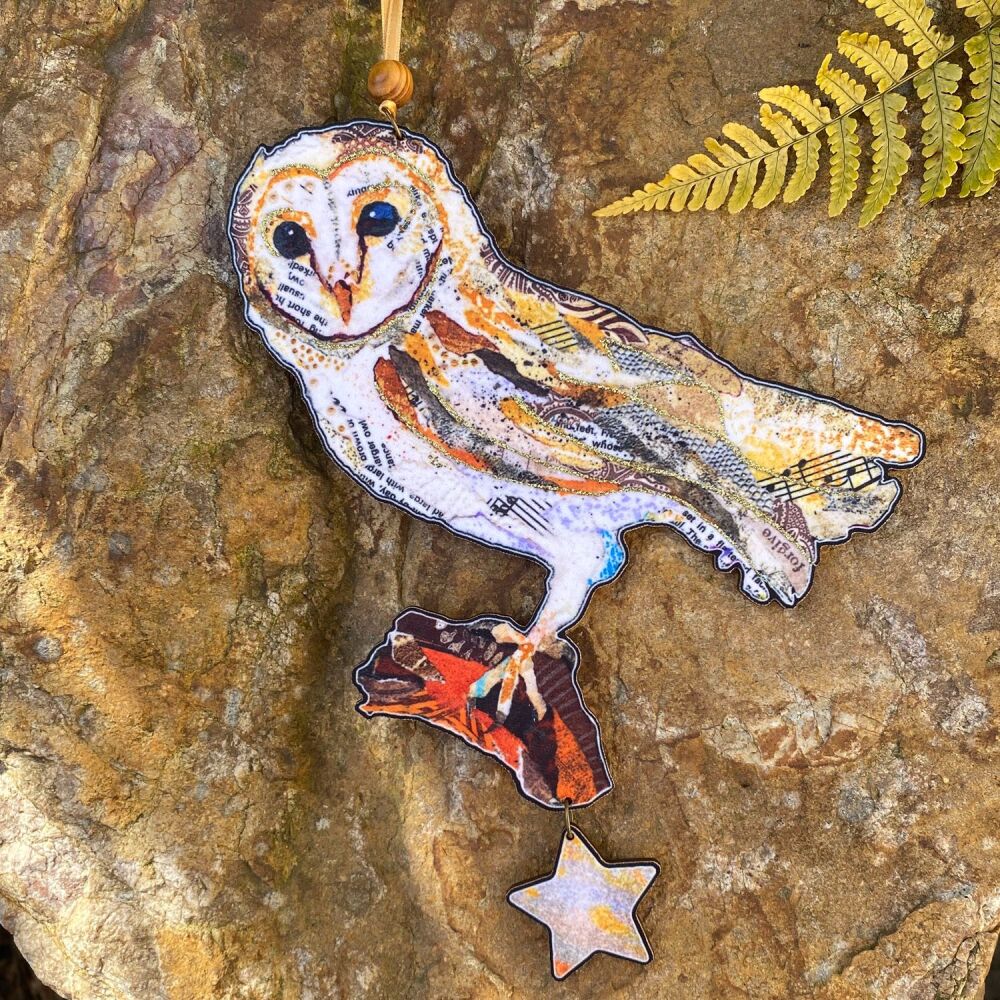 Barn Owl Decorative Wall Hanger