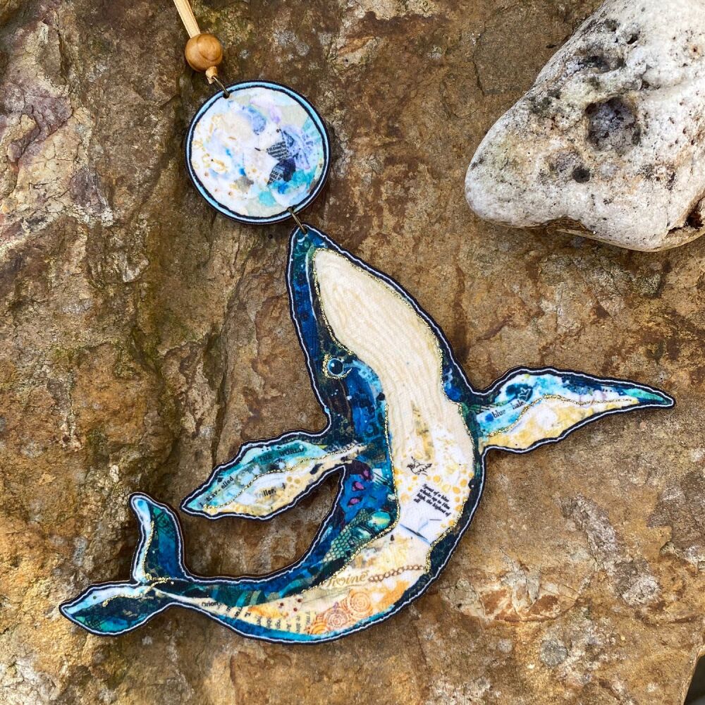 Blue Whale Decorative Wall Hanger