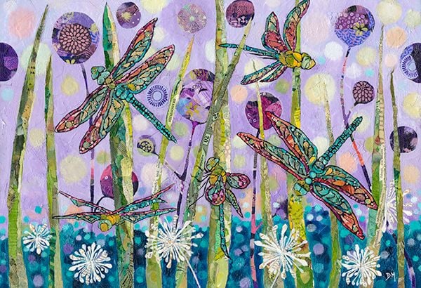 Flight of the Dragonflies- Original Wall Art unframed