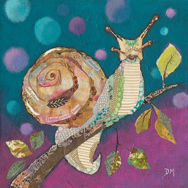 Snail - Original Collage Art